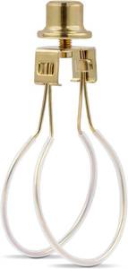 lot 351987 image: Lamp Shade Holder,Lamp Shade Light Bulb Clip Adapter,Clip On Lampshade Adapter Includes Finial and Lampshade Levellers,Spring Clip for Light Bulb (Gold)