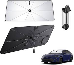lot 161630 image: Windshield Sunshade Umbrella for 2018-2026 Toyota Camry - Upgraded Suction Cup Sun Shade Umbrella for 2018-2026 Camry Accessories - Front Window Heat Insulation Interior Protection