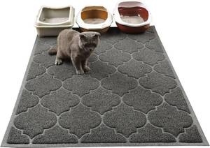 lot 161631 image: LittleTiger Cat Litter Mat, XL Super Size, Phthalate Free, Easy to Clean, 46x35 Inches, Durable, Soft on Paws, Large Litter Mat.