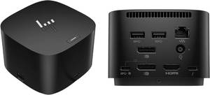 lot 161632 image: Retails for $160 HP Thunderbolt 4 Dock 120W G4, 13-in-1 USB C Docking Station with Max 100W Charging, 4 Displays 4K Display, Ethernet Port, 6 USB Ports, HDMI, 2 Displayport for Laptop, MacOS, ChromeOS, PC