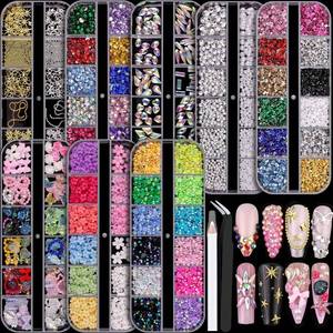 lot 161636 image: 10000Pcs Colorful Nail Rhinestones and Charms Nail Pearls Caviar Beads