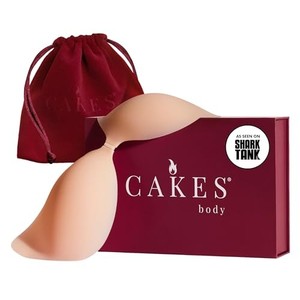 lot 161638 image: CAKES Body  Adhesive Strapless Bra - Reusable Cakes  Sticky Bra for Fuller Looking Seamless Shape - Sculpting Solution