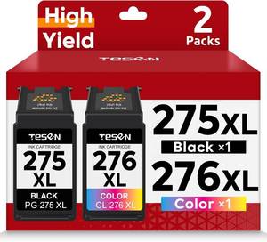 lot 161644 image: PG-275XL CL-276XL Replacement for Canon Ink 275 and 276 Ink Cartridge 2Pack