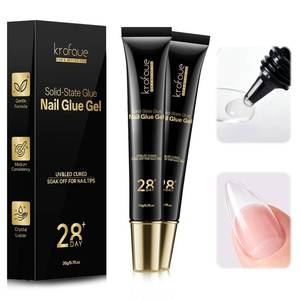 lot 161645 image: Krofaue UV Solid Nail Glue Gel 2 Pack, Soild Nail Glue, Strong Bond