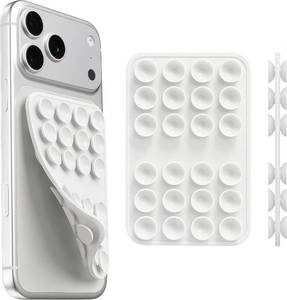 lot 161660 image: Upgraded Double Sided Silicone Suction Phone Case Detachable Mount, White
