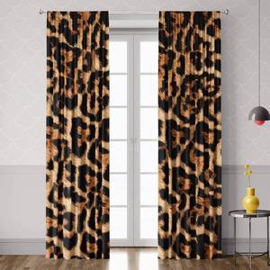 lot 161668 image: Cheetah Print Curtains 52WX84H Rod Pocket Leopard Not Blakout Curtains for Bedroom Living Room Wild Animals Print Drapes 2 Panels