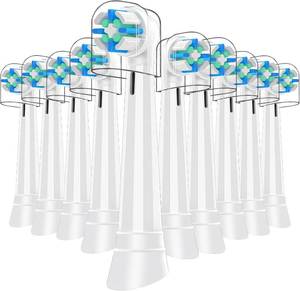 lot 161679 image: 10 Pcs IO Replacement Heads Compatible with Oral B iO 2345678910 Series Electric Toothbrush, Brush Heads with Medium Bristles Compatible with Oral B iO for Gentle Dental Care (White)