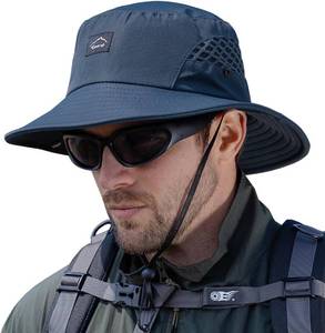 lot 161686 image: Sireck Fishing Hat, UPF50 Wide Brim Sun Hat for Men Women, UV Protection Hiking Beach Bucket Hats Summer Safari Hat