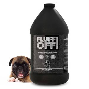lot 161691 image: FLUFF OFF by Girl With The Dogs, Natural Deshedding DogCat Conditioner, 1 Gal, Made in USA 8 Wks
