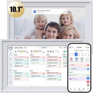 lot 161698 image: 10.1 Inch Digital Calendar with IPS Touch Screen - Smart Electronic Calendar & Planner, Sync & Custom Alerts, Ideal Home Office
