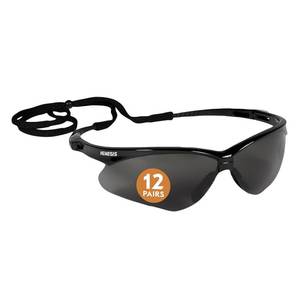 lot 261677 image: KleenGuard  V30 Nemesis  Safety Glasses (22475), with Anti-Fog Coating, Smoke Lenses, Black Frame, Unisex Sunglasses for Men and Women (Pack of 12)