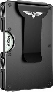 lot 261679 image: Lenvoten Upgraded Hinged Minimalist Wallet for Men, RFID Blocking Wallet