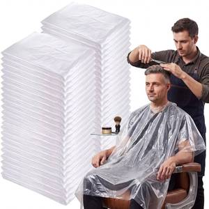 lot 261683 image: WILLBOND 100 Disposable Salon Cape for Hair Stylist,51.2 x 36.2 Inch,Clear