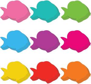 lot 261695 image: Paper Fish Cutouts for Bulletin Board 108pcs