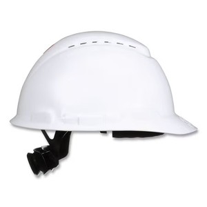 lot 261708 image: 3M 7100239984 SecureFit H-Series 4-Point Pressure Diffusion Ratchet Suspension H-700 Front-Brim Cap with UV Indicator Hard Hats - White
