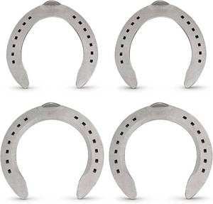 lot 261739 image: Horseshoes, 4PCS Aluminum Alloy Horse Shoes, Horse Riding Tool Horseshoe Kit for Horseshoe Palms Horse Riding Tool, Equipment Accessories for Indoor or Outdoor