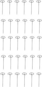 lot 261746 image: 30pcs Circle Top Landscape Pins, Galvanized Steel G Shape Landscape Fabric Stakes with Strong Adhesion, for Bird Netting Tents Garden Weeds Barrier Outdoor Rugs (102mm)