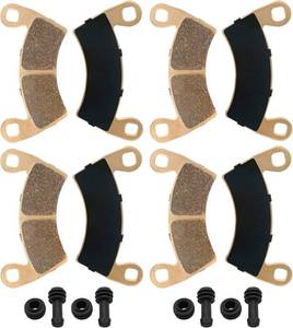 lot 361673 image: Brake Pads Sintered for Polaris RZR 1000900-4RS1 Ranger-Crew 900800800-6x6700570-Full-Size1000Diesel, 4 Pairs Front & Rear Replacement Heavy-duty Brake Pads