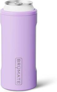 lot 361675 image: Br Mate Hopsulator Slim Can Cooler Insulated for 12oz Slim Cans  Skinny Can Insulated Stainless Steel Drink Holder for Hard Seltzer, Beer, Soda, and Energy Drinks (Lavender)