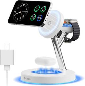 lot 361676 image: 3 in 1 Mag-Safe Wireless Charger Stand for iPhone Apple Watch AirPods
