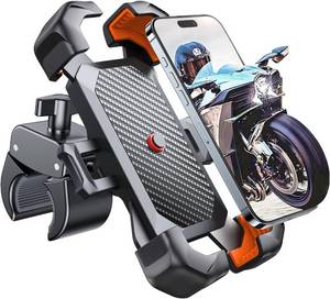 lot 361677 image: JOYROOM Motorcycle Phone Mount, 1s Auto Lock100mph Military Anti-Shake Bike Phone Holder for Bicycle, 10s Quick Install Handlebar Phone Mount, Compatible with iPhone, Samsung, All Phone, Orange