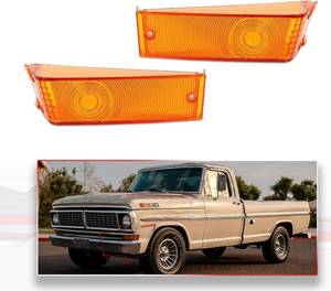 lot 361686 image: Amber Front Turn Signal Light Kit For 1970-72 Ford F100 F250 F350