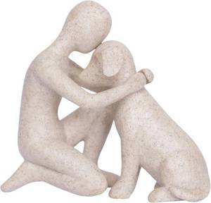 lot 361699 image: Dog Sculpture Home Decor Man and Dog Statue Pet Memorial Gift for Pet Loss Emotional Friendship Figurine for Dog Lover Resin Animal Decor Ornament Memory Gift for Pet Lovers