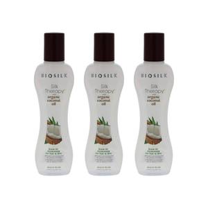 lot 361708 image: BIOSILK Silk Therapy Natural Coconut Oil Leave-In 5.64 oz (Pack of 3)