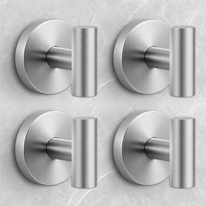 lot 361718 image: Shower Hooks for Inside Shower,No-Drill Removable&Reusable Towel Hooks for Bathroom,Heavy Duty Suction Cup Hooks for Glass Window,4 Packs(Silver)