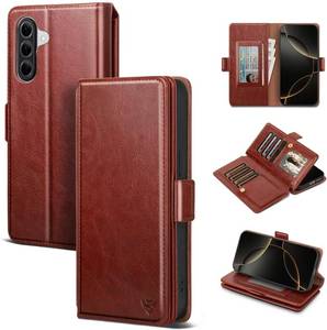 lot 361741 image: Compatible with Samsung Galaxy A17 5GA26 5G Case Wallet with Card Holder Women Men,RFID Blocking PU Leather Phone Case Flip Shockproof Protector Cover Credit Card Slot Kickstand,Brown