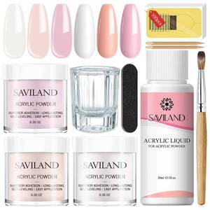 lot 361743 image: Saviland Acrylic Nail Starter Kit Clear Pink Nude