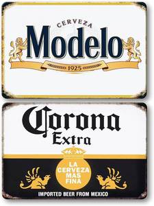lot 361753 image: Corona Modelo Beer Signs  Man Cave Decor  Bar Vintage Metal Tin Signs  Garage Retro Funny Cool Things  Wall Poster Stuff For Pub Home House Coffee Shop Room indoor outdoor 8x12 Inch