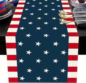 lot 361754 image: 4th of July America Stars Stripes Patriotic Table Runner, 13 x 72 Inch