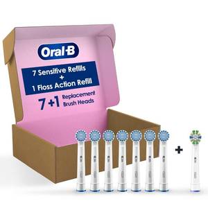lot 29291 image: Oral-B Sensitive Gum Care Electric Toothbrush Replacement Brush Heads, 8 Count - Retail $48