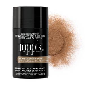 lot 29305 image: Toppik Hair Building Fibers, Light Brown, 12g Fill In Fine or Thinning Hair, Instantly Thicker, Fuller Looking, 9 Shades for Men & Women, Keratin Protein Formula - Retail $25