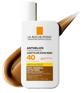 lot 29314 image: La Roche-Posay Anthelios Mineral Light Fluid Sunscreen for Face in 5 shades - Retail $40