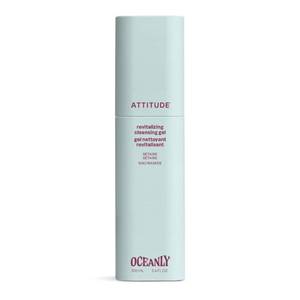 lot 29315 image: ATTITUDE Revitalizing Cleansing Gel, Gentle Face Wash with Betaine & Niacinamide for Radiant, Healthy-Looking Skin, EWG Verified, Vegan, Unscented, 3.4 Fl Oz - Retail $16