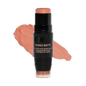 lot 29323 image: Nudestix Nudies Blush Stick �� 3-in-1 Cream Blush for Cheeks, Eyes & Lips with Built-In Brush  Soft Matte Finish for a Natural Flush  In The Nude - Retail $37