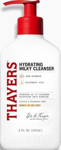 lot 29329 image: Thayers Milky Hydrating Face Cleanser with Snow Mushroom and Hyaluronic Acid, Dermatologist Recommended Gentle Facial Wash and Hydrating Skincare for Dry and Sensitive Skin, Paraben Free, 8 Fl Oz - Retail $14