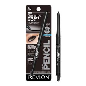 lot 29352 image: REVLON ColorStay Pencil Waterproof Eyeliner, 201 Black, 0.01 oz - Retail $8