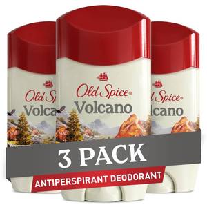lot 29367 image: Old Spice Antiperspirant & Deodorant for Men, 247 Sweat & Odor Protection, 247 Freshness with Long Lasting Scent, Gentle on Skin, Dry Feel, Volcano with Charcoal Scent, 2.6 oz (Pack of 3) - Retail $24