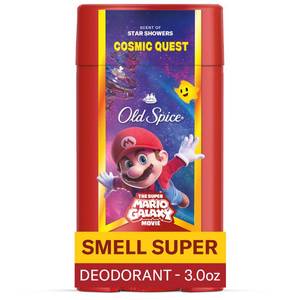 lot 29387 image: Old Spice Aluminum Free Deodorant for Men, Old Spice x The Super Mario Galaxy Movie, 247 Lasting Freshness, Lasting Odor Protection, Smell Super with Cosmic Quest, Star Showers Scent, 3.0 oz - Retail $9