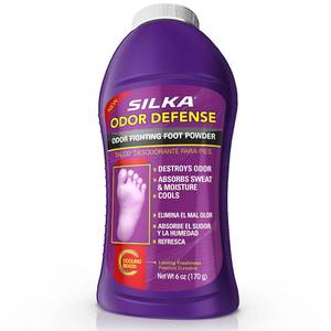 lot 29435 image: SILKA Odor Fighting Foot Powder & Shoe Deodorizer, 6 Oz - Retail $10