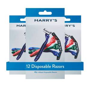lot 29441 image: Harrys Disposable Razors for Men - 12 Count - Retail $15