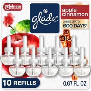 lot 29488 image: Glade PlugIns Air Freshener Refills, Apple Cinnamon, 10 Count - Retail $22