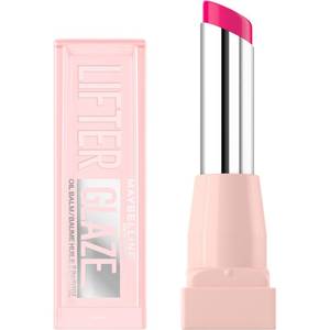 lot 29525 image: MAYBELLINE Lifter Glaze Oil Balm with Hyaluronic Acid and Hydrating Oil Blend, Lip Balm with 24HRs of Smooth, Moisturizing Shine, Rose Bite (Sheer Hot Pink) - Retail $7
