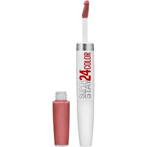 lot 29529 image: Maybelline Super Stay 24, 2-Step Liquid Lipstick Makeup, Long Lasting Highly Pigmented Color with Moisturizing Balm, Frosted Mauve, Mauve Pink, 1 Count - Retail $10