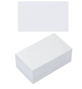 lot 29543 image: Cardstock Blank Cards Stock, White, 3x5 inches, 10 Pack - Retail $25