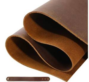 lot 29552 image: 12X24 Genuine Leather Sheets for Crafts Full Grain Leather Tooling Leather (2mm) Thick Cowhide Leather Pieces Square, Dark Brown - Retail $30