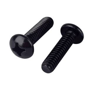 lot 29584 image: #10-24 x 58 (14 to 2 Available) Pan Head Machine Screws Black, Phillips Drive, 304 Stainless Steel 18-8, Full Thread, 40 PCS - Retail $10